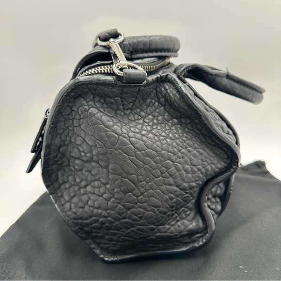 ALEXANDER WANG Pebbled Lambskin Inside Out Rockie Black Clear Resin Hardware - Picture 3 of 15